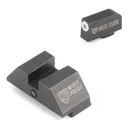 Night Fision Perfect Dot Official Student of the Gun Accur8 Night Sights w/Wht Frnt+Blk Sq for Glock 17-39 - Night-Fision