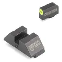 Night Fision Perfect Dot Official Student of the Gun Accur8 Night Sights w/Yellow Frnt+Blk Sq for Glock 17-39 - Night-Fision
