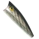 Rebel Pop-R Silver/Black - Rebel-Lures