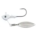 SHL Stand-Up Fish Head Spin 1/2oz Pearl White - Fish-Head-Lures