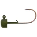 Owner Block Head 1/16 Green Pumpkin 1/0 3pk - Owner-Hooks