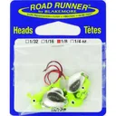 Road Runner Orig Barbed Head 1/8oz Chartreuse 4pk - Road-Runner-Rigs