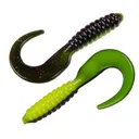 Mr Crappie Grub 2'' Tuxedo Black-Chart Laminate - Mr-Crappie-Baits