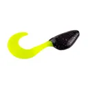 Mr Crappie Shadpole Curlytai Tuxedo Black Chartreuse 15pk - Mr-Crappie-Baits