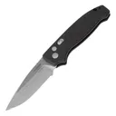 Hogue Ballista I Automated Folder Knife 3 1/2" Drop Point Blade Black - Hogue-Knife