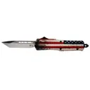 Templar Knife OTF Small Knife 2-1/4" Tanto Blade Wood US Flag - Templar-Knife