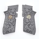Wilson Combat EDC X9 Handgun Grips Aggressive Starburst Grey/Black - Wilson-Combat