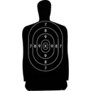 Speedwell Official NRA Police Qualification Silhouette Police Silhouette Reduced 25 yd., 500/Pack - Speedwell