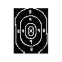 Speedwell Official NRA Police Qualification Silhouette Target Repair Center - 500/Pack - Speedwell