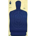 Speedwell Official NRA Police Qualification Silhouette Police Silhouette - Blue 50 yd., 100/Pack - Speedwell
