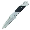 Smith & Wesson First Responder Folding Knife 3-3/10" Serrated Drop Point Blade Black Silver - Smith-Wesson