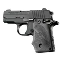 Hogue Overmolded Rubber Grip Handgun Grips for Sig Sauer P238 Slate Grey with Finger Grooves - Hogue