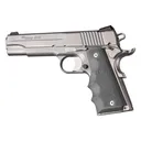 Hogue 1911 Gov't Rubber Handgun Grips with Finger Grooves Slate Grey - Hogue