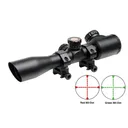 Truglo Tru-Brite Extreme Tactical Compact Rifle Scope with Rings - 4x32mm Dual Color Illum. Mil-Dot  4" Matte - Truglo