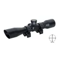 Truglo Tru-Brite Extreme Compact Tactical Rifle Scope with Rings - 4x32mm Mil-Dot  4" Matte - Truglo