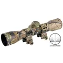 Truglo 4x32mm Compact Crossbow Scope with Weaver Style Rings - Crossbow Reticle Camo - Truglo
