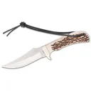 Schrade Uncle Henry Staglon Fixed Knife 4-1/4" Clip Point Blade with Leather Sheath - Schrade
