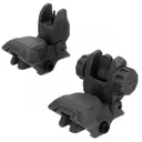 TacFire AR-15 45 Same Plane/Low Profile Pop Up Sights Black Polymer - Tacfire