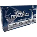 Fiocchi Field Dynamics Rifle Ammunition 7mm-08 Rem 139 gr PSP 2800 fps 20/ct - Fiocchi