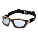 Pyramex Carhartt Carthage Shooting Glasses Black and Tan with Grey Anti-Fog Lens - Pyramex-Safety