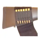 Grovtec Buttstock Cartridge Shell Holder Rifle with Flap Brown - Grovtec