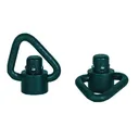 Grovtec Recessed Plunger Heavy Duty Angled Loop Push Button Swivels Black - GrovTec