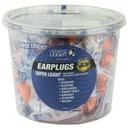 Howard Leight Super Leight Ear Plugs Pre-Shaped Foam Coral Ear Plugs 33dB 50/pr Corded Tub - Howard-Leight