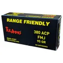 Tula Ammo Zinc Coated Steel Case Handgun Ammunition .380 ACP 95gr Brass Jacketed FMJ 50/ct - Tulammo
