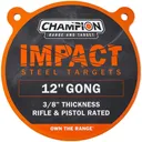Champion Impact Steel Gong Target 12" Round - Champion