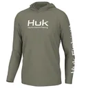Huk Vented Pursuit Long Sleeve Hoodie Moss 2XL - Huk