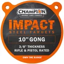 Champion Impact Steel Gong Target 10" Round - Champion Target