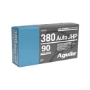 Aguila Handgun Ammunition .380 Auto 90gr JHP 838 fps 50/ct - Aguila