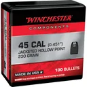 Winchester JHP Bullets .45 cal .451" 230gr 100/ct - Winchester