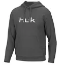 Huk Huk'd Up Logo Long Sleeve Hoodie Volcanic Ash 2XL - Huk
