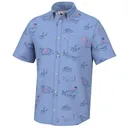 Huk Americookin Kona Short Sleeve Shirt Quiet Harbor L - Huk