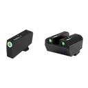 Truglo TFX Tritium/Fiber-Optic Day/Night Sight Set fits GLOCK 17 / 17L, 19, 22, 23, 24, 26, 27, 33, 34, 35, 38, and 39 (Suppressor Low) - White Outlin - Truglo