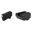 Truglo TFX Tritium/Fiber-Optic Day/Night Sight Set (Suppressor Height) fits Glock 20, 21, 25, 28, 29, 30, 31, 32, 37, 40, and 41 - White Outline Front - Truglo