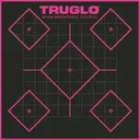 Truglo Tru-See Splatter Target 5 Diamond 12x12 6 Pack Pink - Truglo
