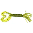 Chompers 5'' Skirted Twin Tail Watermelon Red 10pk - Chompers-Baits