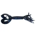 Chompers 5'' Skirted Twin Tail Black Blue Flake 10pk - Chompers-Baits