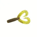 Yamamoto 5'' Double-Tail Gru Green Pump/Black Flake 20pk - Gary-Yamamoto-Lures