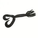 Yamamoto 5'' DT Hula Grub Black w/Lg Blue Flake 10pk - Gary-Yamamoto-Lures