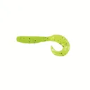 Yamamoto 4'' Single Tail Gru Chartreuse Blk Glitter 20pk - Gary-Yamamoto-Lures