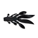 Yamamoto 3.75'' Flappin' Hog Black w/Large Blue Flake 7pk - Gary-Yamamoto-Lures