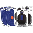 Birchwood Casey Dirty Bird Combo 12"x18" 4-Blue/Orange Oval & 4-Bad Guy IPSC Silhouette - Birchwood-Casey