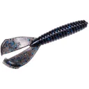 Strike King Rage Menace Grub Black Blue Flake 8pk - Strike-King-Lures
