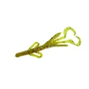 Zoom Baby Brush Hog 4'' Chartreuse Pumpkin 12pk - Zoom-Baits