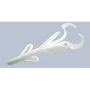 Zoom Baby Brush Hog 4'' White 12pk - Zoom-Baits