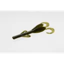 Zoom Baby Brush Hog 4'' Green Pumpkin Blue 12pk - Zoom-Baits
