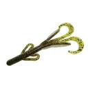 Zoom Baby Brush Hog 4'' Green Pumpkin Magic 12pk - Zoom-Baits